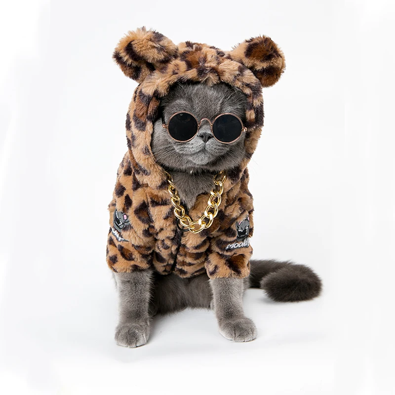 

Winter Cat Clothes Warm Fleece Pet Costume For Small Kitten Jumpsuits Clothing Coat Jacket Dog Clothes