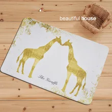 Коврик с расцветкой под жирафа воды-поглощающий коврик Гостиная входной коврик