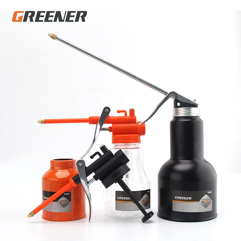 Greener High Pressure Pump Oil Can Set Oiler For Greasing Adapter Hose Kit Grease Gun Sets Plastic Tube Refueling Pot grz20 c h j l t pu hose plastic clip robot automation scissors manipulator air y type mini pneumatic gripper