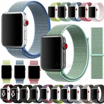 

For Apple Watch 4/3/2/1 Nylon Soft Watchband Men Woman Smartwatch iWatch Replacement Strap Sport Bracelet Loop Band 38/42mm