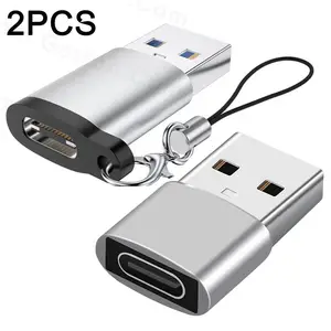 Adaptador de cargador USB tipo C para iPhone, convertidor de USB-C USB a  tipo C, Cables adaptadores OTG, 14, 13, 12, 11 Pro Max, 2 uds. - AliExpress
