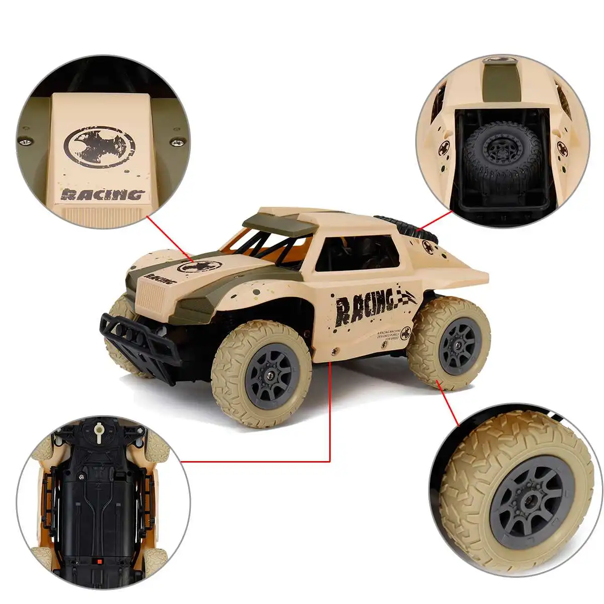 

Hot Racing Rc car Drift 30KM/H 1:20 Scale Remote Control Short Card Racing Military Car Wireless Electric High Speed Racing RC