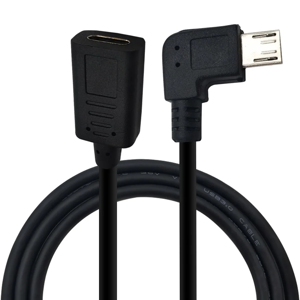 Type-c Женский на android micro usb локоть адаптер кабель type-c на android телефон кабель для передачи данных