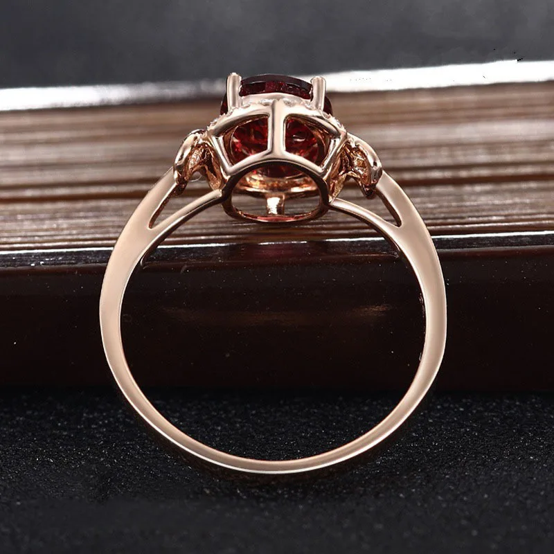 Модное ажурное кольцо в форме сердца с кристаллами, квадратное кольцо с красным кристаллом, циркониевое женское кольцо, ювелирные изделия, Свадебный Рождественский подарок