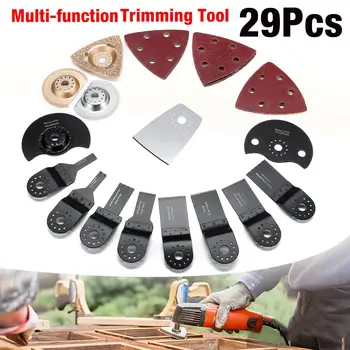 

29PCS Multi-function Trimming Tool Woodworking Power Tools Accessories Multi-Purpose Oscillating Tool