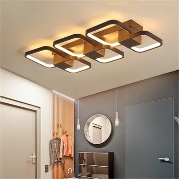 

Rectangle Led Chandelier Surface Moutned Chandelier Lighting Fixture For Living room Bedroom Kitchen Led Light Lampare dec techo