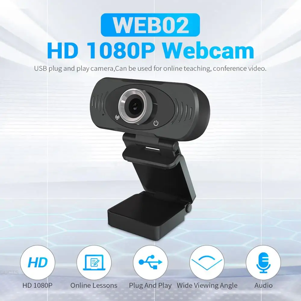 Escam 2Mp Webcam Con Microfono Hd 1080P In Streaming Webcam Per Pc,Mac, Computer Portatile, P2P Usb Della Macchina Fotografica Per Youtube,Skype Video