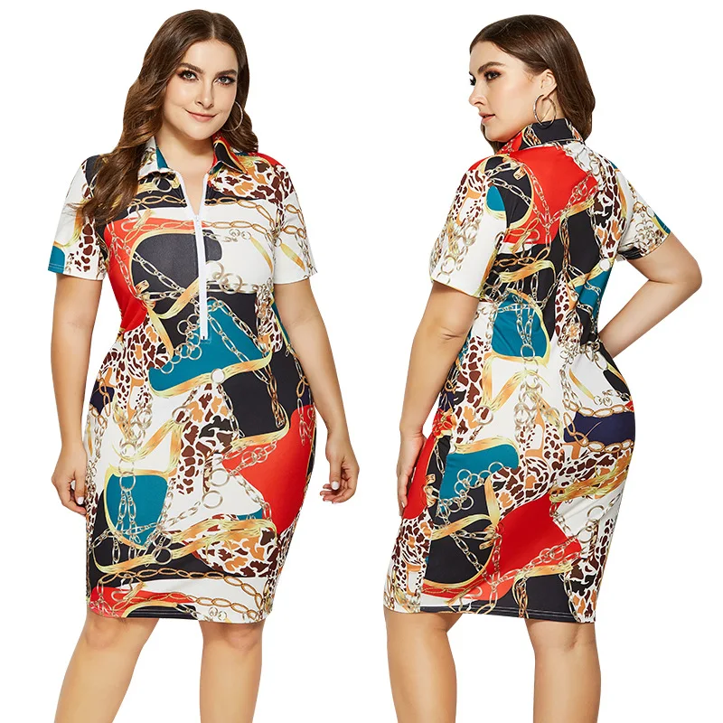Новинка, Брендовое женское летнее платье, Vestidos, с принтом, повседневное, прямое, 5XL, до колен, размера плюс, Polo, офисные платья