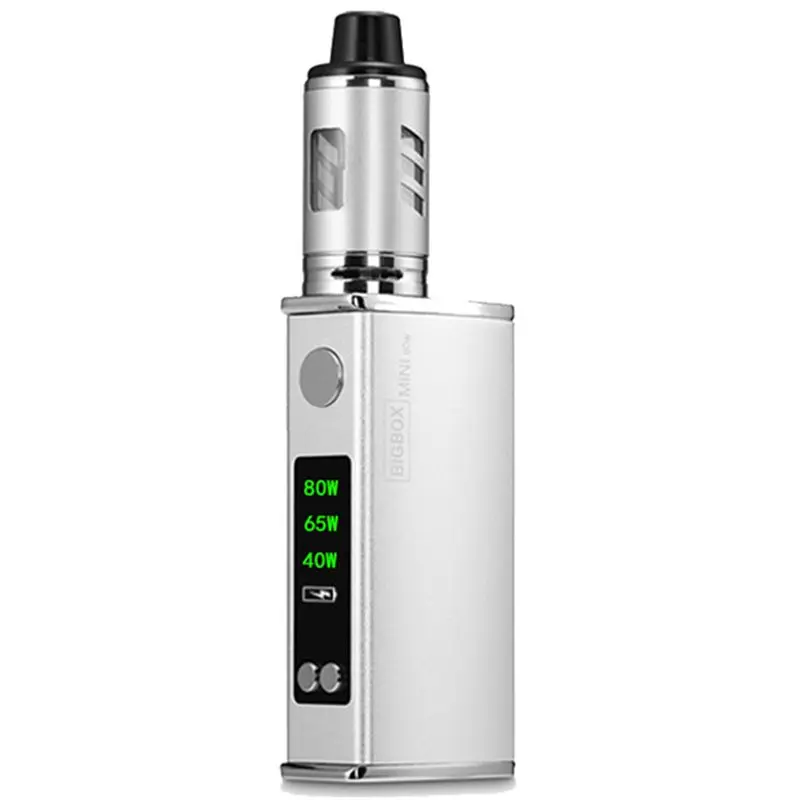 Silver Электронная сигарета 80 Вт регулируемый vape mod box kit 2200 мАч 0.3ohm 3 мл бак электронная сигарета большой дым атомайзер вейпер - Цвет: Silver