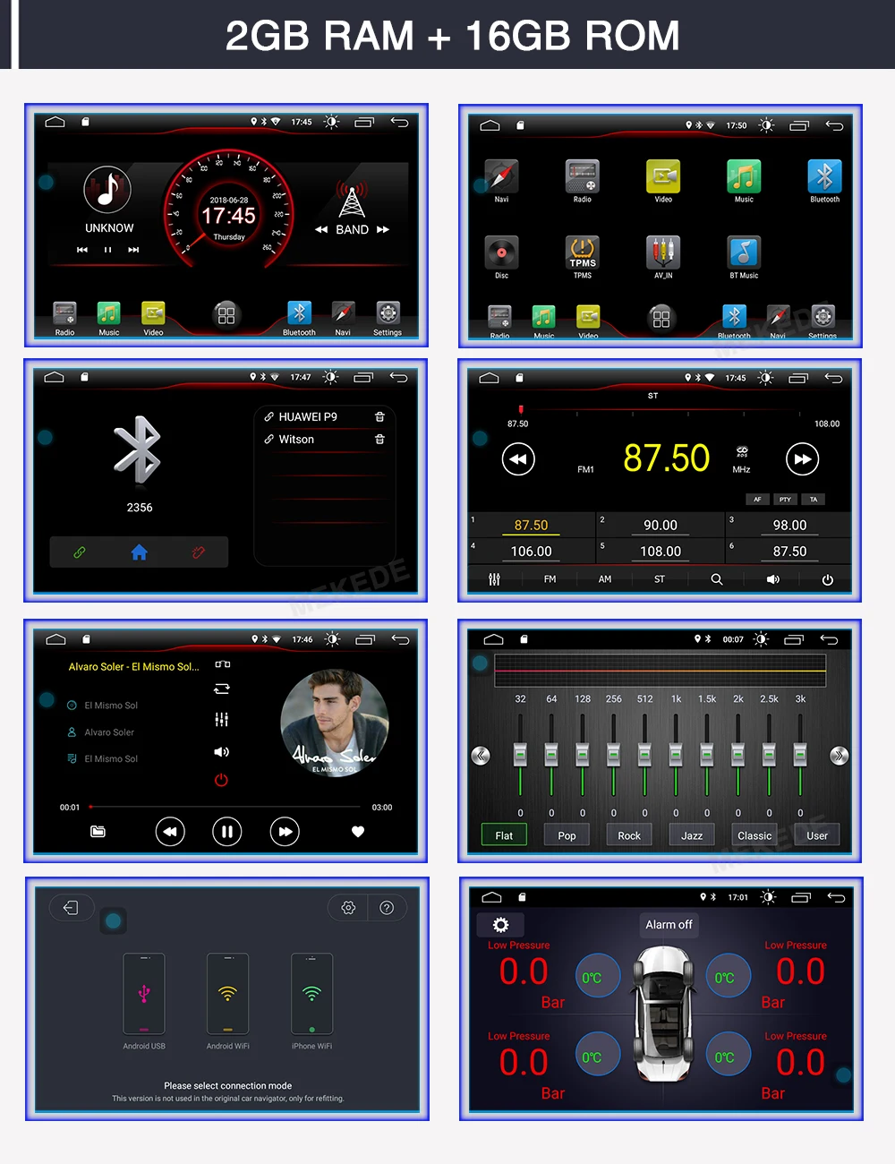 Sale MEKEDE  Car Multimedia player 1din android 9 5 Inch For Jeep/Chrysler/Dodge/Liberty/Wrangler/Sebring/Grand Cherokee Radio GPS 31