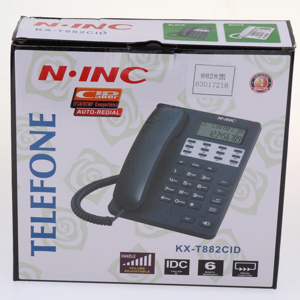 Corded Phone Home Wall Line Office Business Landline Fixed Telephone