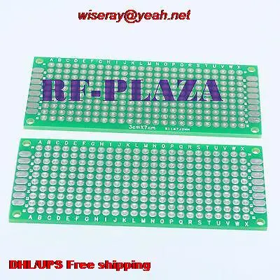 DHL/EMS 500 шт 3x7 см двухсторонний Прототип PCB универсальная печатная плата Луженая печатная плата Connector-A6