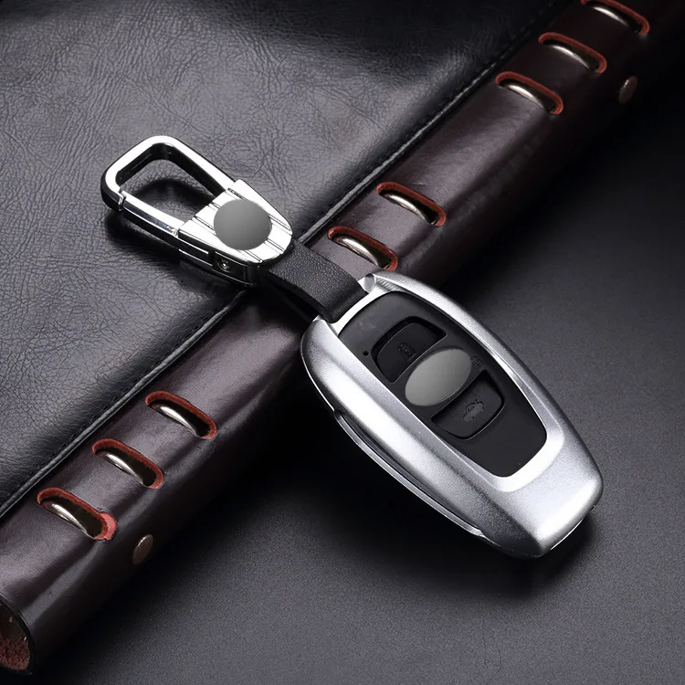 Car Aluminium Alloy Key Holder Key Fob Cover Case Shell Chain Key Protection For Subaru Forester
