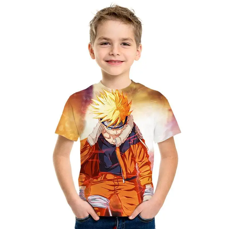 

Anime Naruto Pattern 3D Print Children's T-Shirt 3D Print Street Fashion Children's Shirt Men/Girls kids Short Sleeve T-Shirt