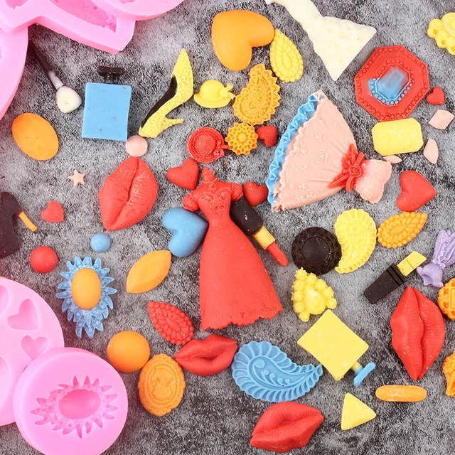 Moule en silicone pour décoration de gâteau, outils de maquillage ...