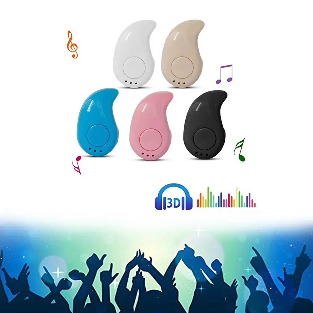 S650 BT 4.1 Wireless Bluetooth Earphone In Ear Sports Earbud With Mic Mini Invisible Stereo Headset for Android Phone Earphones