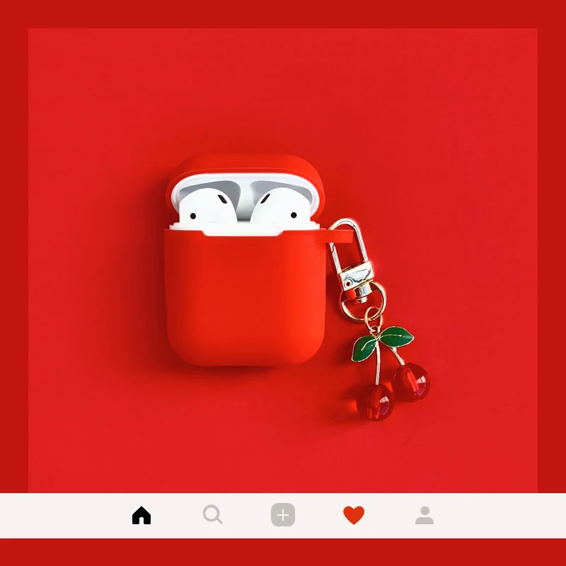 Чехол с вишневым кристаллом для гарнитура Airpods мягкий чехол Bluetooth беспроводной