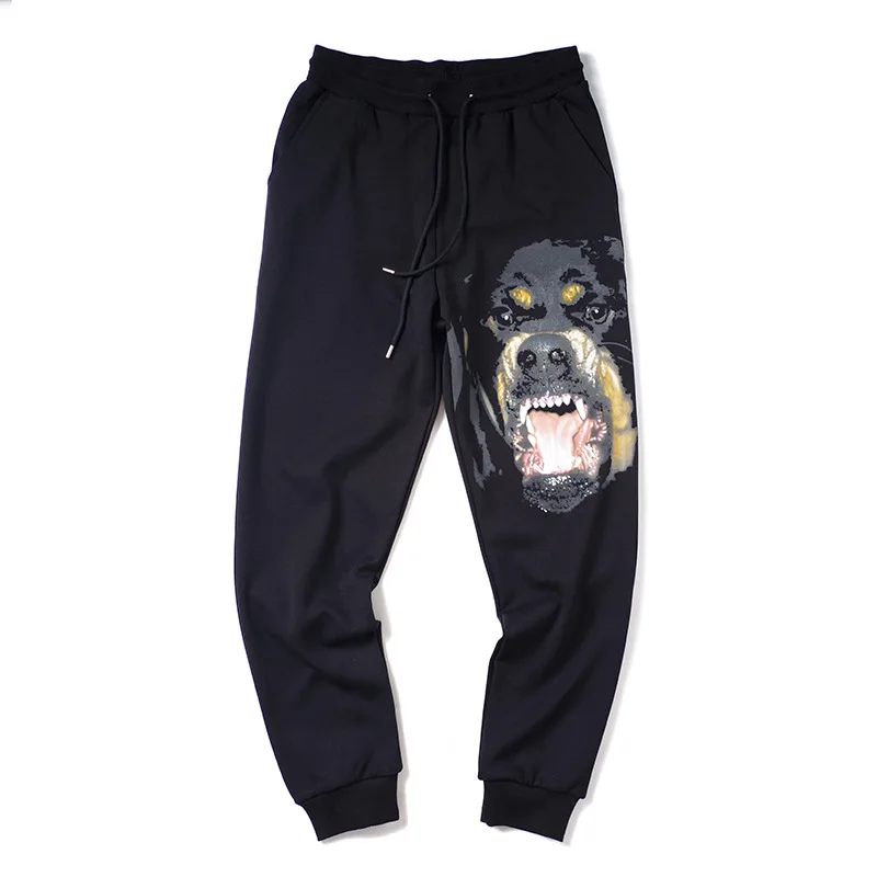 Высокая Новинка роскошный 19ss классический хлопок Собака Ротвейлер удобные Классические Пейсли 4 белые брюки, тренировочные брюки в повседневном стиле# m30