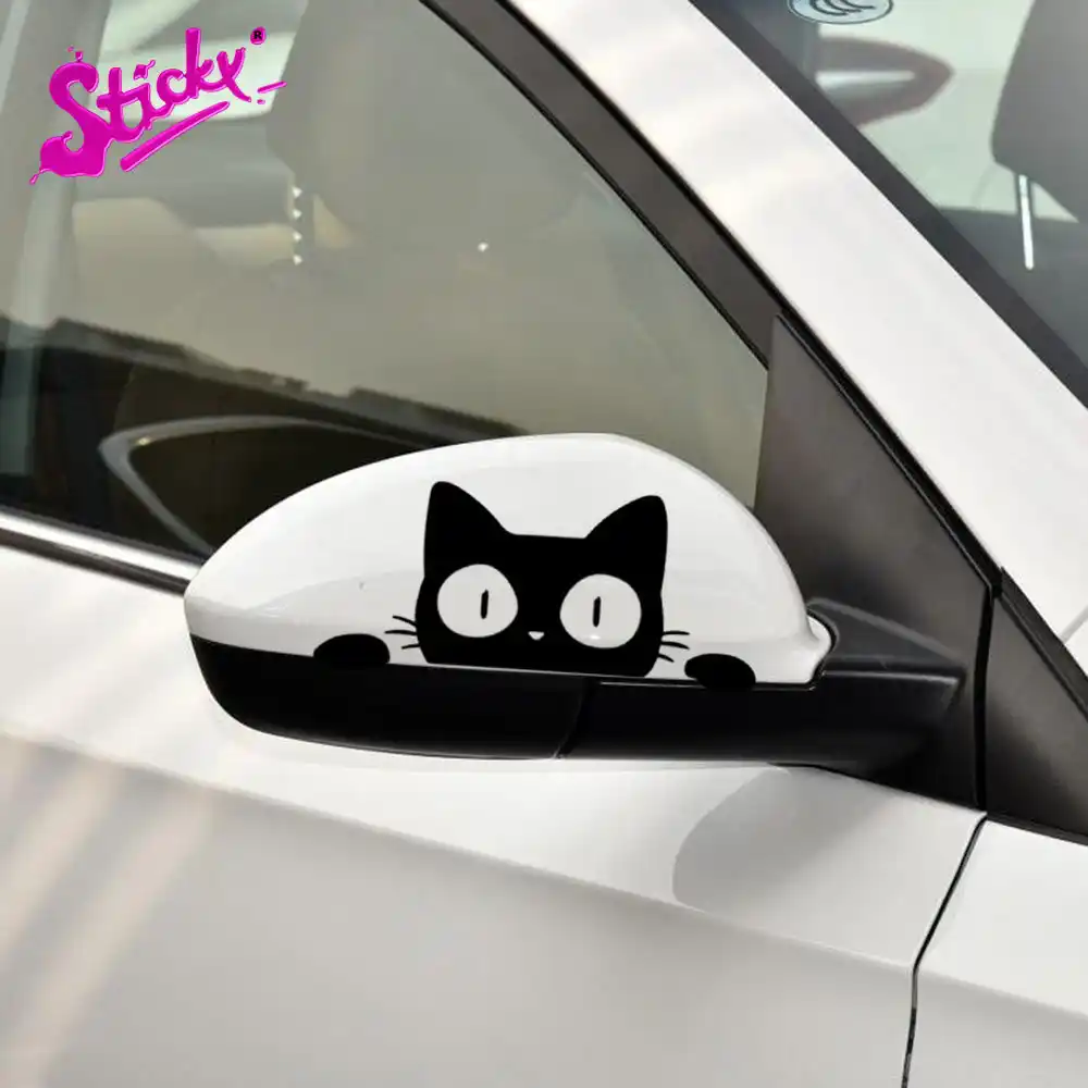 驚き猫覗くアニメ車のステッカーデカール装飾カバー傷防水日焼け窓 車のステッカー Aliexpress
