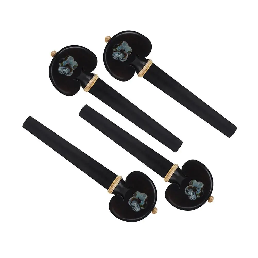 4pcs/set Natural Ebony Wooden Cello Pegs CL-80 High-end Hand-carved Peg Parts Accessories | Спорт и развлечения