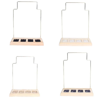 

Jewelry Tree Stand Metal and Wood Basic Adjustable with Large Storage for Necklaces Bracelets Ring