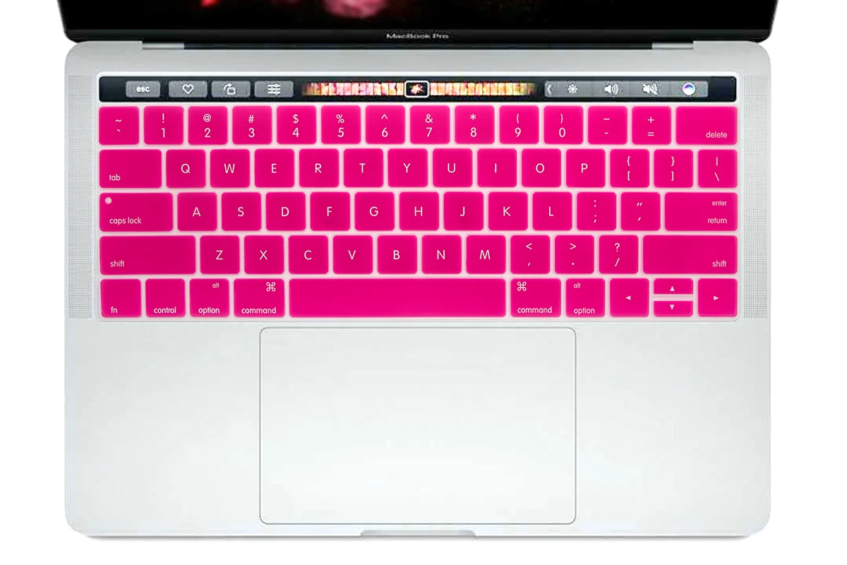 Hot Pink HRH силиконовый защитный чехол для клавиатуры США для Macbook Pro 13,3 A1706 A1989 A2159 и 15,4 дюймов A1707 A1990 Версия США - Цвет: Hot Pink