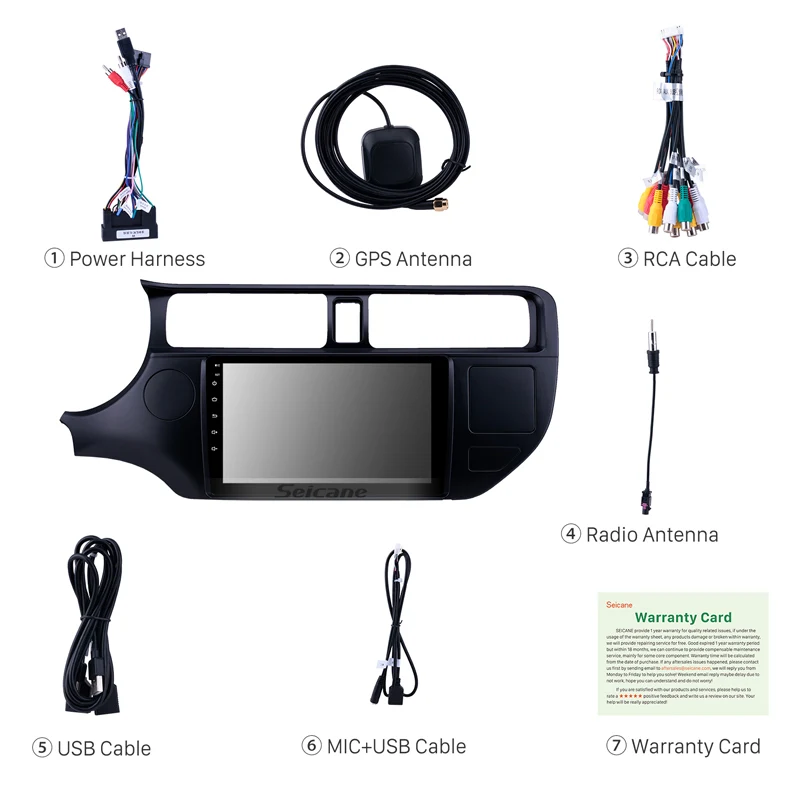 Seicane 4 Гб ОЗУ Android 9,0 автомобильный мультимедийный плеер для 2012 Kia Rio LHD с gps навигацией HD сенсорный экран Bluetooth Carplay