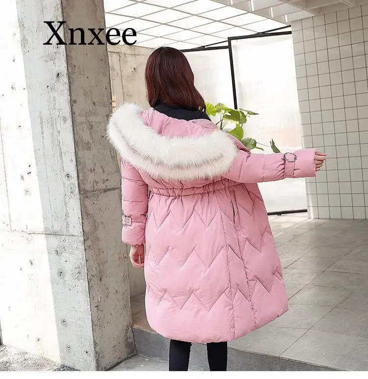 Down parka Autumn Winter Jacket Women cultivation medium long sleeve jacket down parka woman winter Hooded long coat fur bet