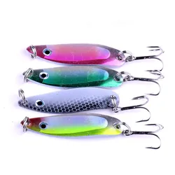 4Pcs Fishing Lures 5CM 6.5G Metal Sequin Artificial Bait 3D Eyes Fake Baits Fishing Tackle Accessories