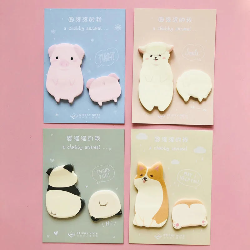 1X Kawaii Panda Puppy Альпака блокнот Липкие заметки школьные канцелярские принадлежности