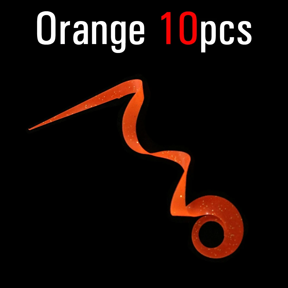 Orange 10pcs ICERIO 10 шт. Силиконовые юбки стример приманки трейлеры интегрированные Spinnerbait Buzzbait резиновые приманки с крючками материалы для завязывания мушек - Цвет: Orange 10pcs