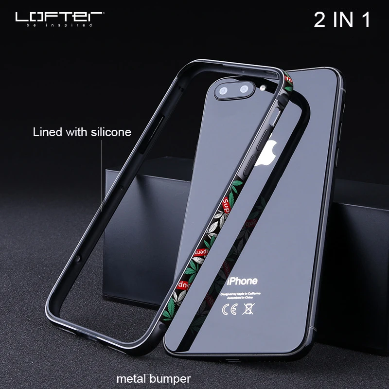 Силиконовый алюминиевый чехол-бампер для iPhone 7 8, чехол с металлической рамкой для iPhone 7 Plus 8 Plus, мягкий резиновый противоударный бампер