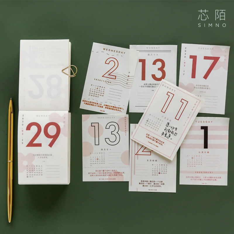Креативный мини-рабочий и настольный для обучения календарь простой календарь ежедневный планировщик стол планировщик годовой Органайзер дня Канцтовары
