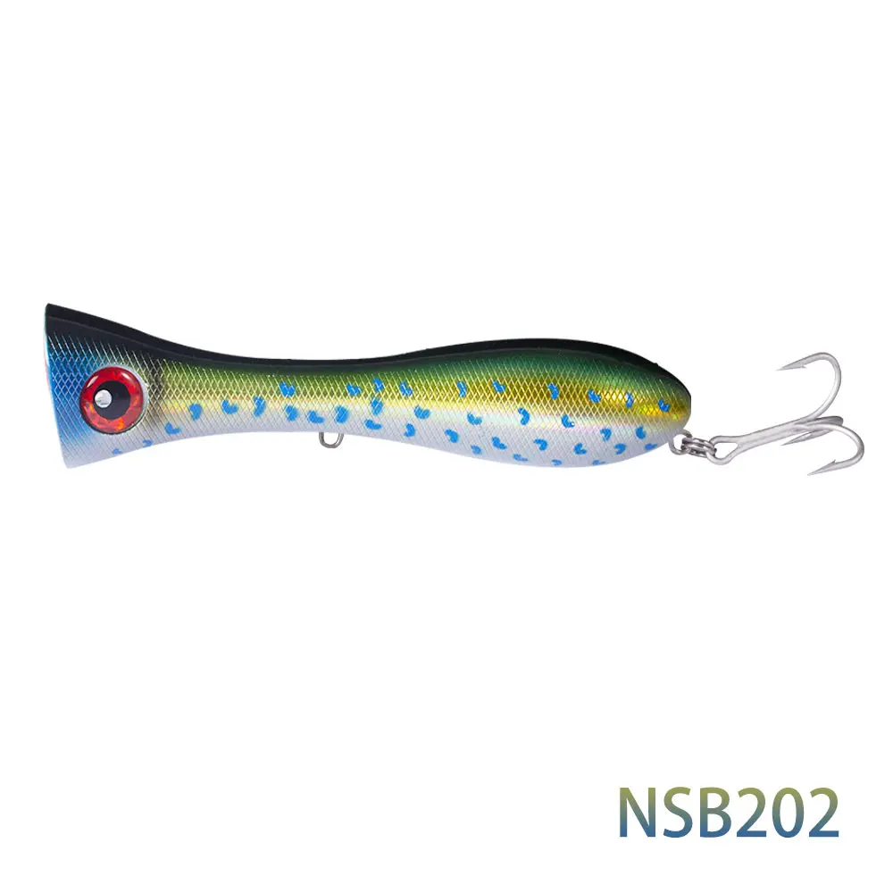 Noeby NBL9247 poppers leurre p che жесткая наживка 205 мм 133 г Топ воды один кусок wre для морской рыбалки тунец 3x hooks крючки - Цвет: NSB202