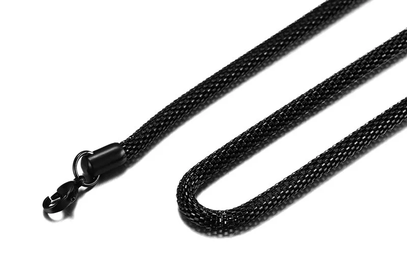 Men necklace Stainless steel Jewelry black 11