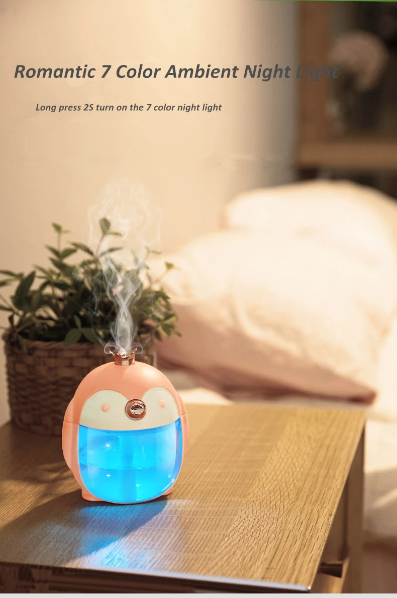 300ML Portable Ultrasonic Humidifier car Air USB Aroma Essential Oil Diffuser With Color Night Lamp Umidificador mist maker