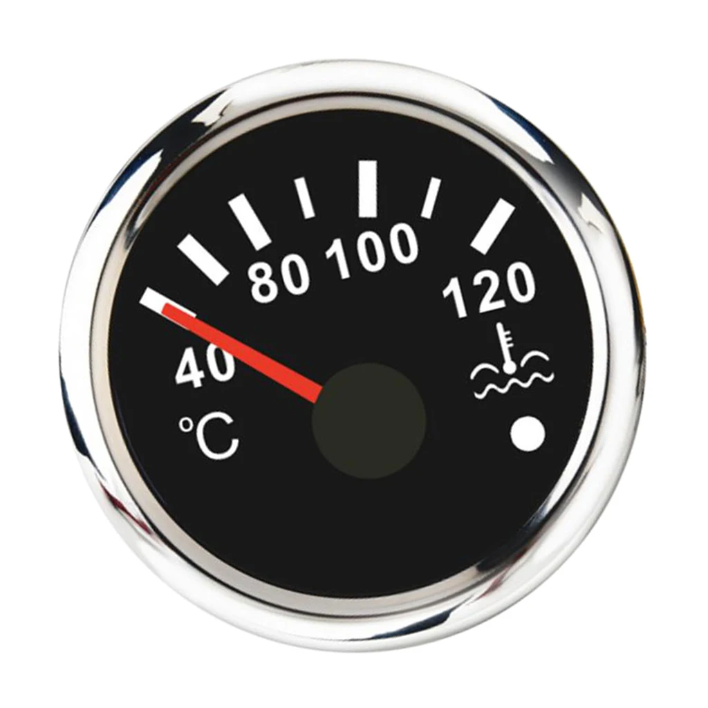 2 Inch 52mm Car LED Backlight Digital Water Temperature Gauge Sensor for Car & Marine, 316 Stainless Steel, IP67 Waterproof
