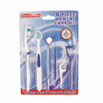 

8Pcs/Set Professional Dental Oral Hygiene Kit Tools Deep Cleaning Teeth Care Tongue Cleaner Toothbrush Random Color