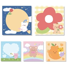 

50 Pcs Ins Hot Cute Cherry Memo Pad To Do List Time Sticky Note Office Note Paper Memo Message School Supplies Stationery