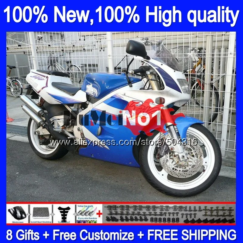 Корпус для SUZUKI RGV250 SAPC VJ22 RGV-250 VJ21 41MC. 80 белого и синего цвета всю 22 RGV 250 1992 1993 1994 1995 1996 92 93 94 95 96 обтекатель - Цвет: No. 1