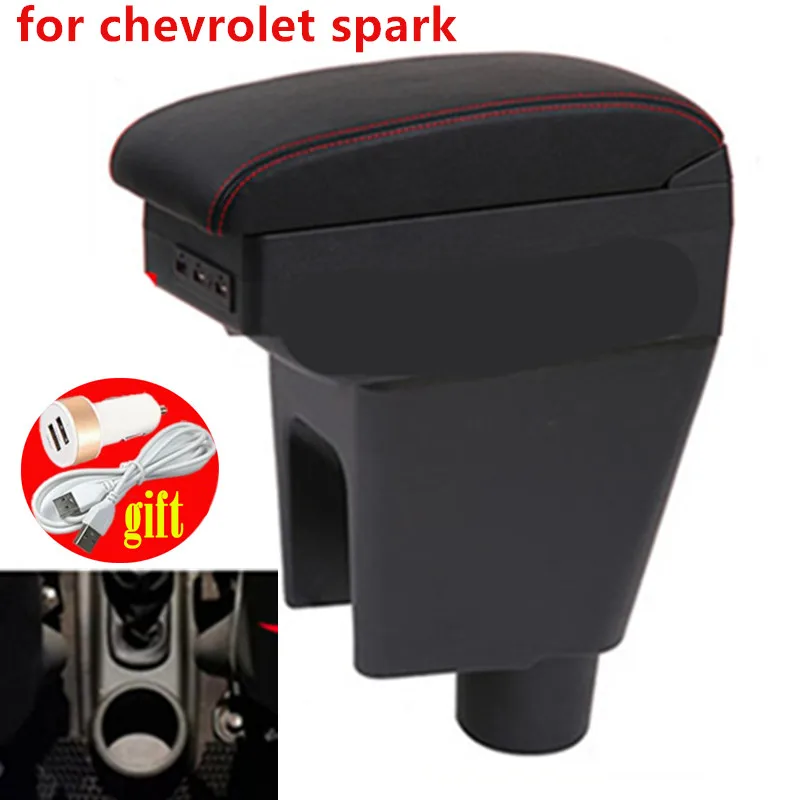For Chevrolet Spark III Armrest box 2011 2012 2013 2014 Aveo T200 Car armrest car accessories interior storage | Автомобили и