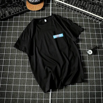 

T-shirts Men Printed O-neck All Match Harajuku Top Mens Korean Style Summer Short Sleeve Hot Sale T Shirt Males Funny Clothes