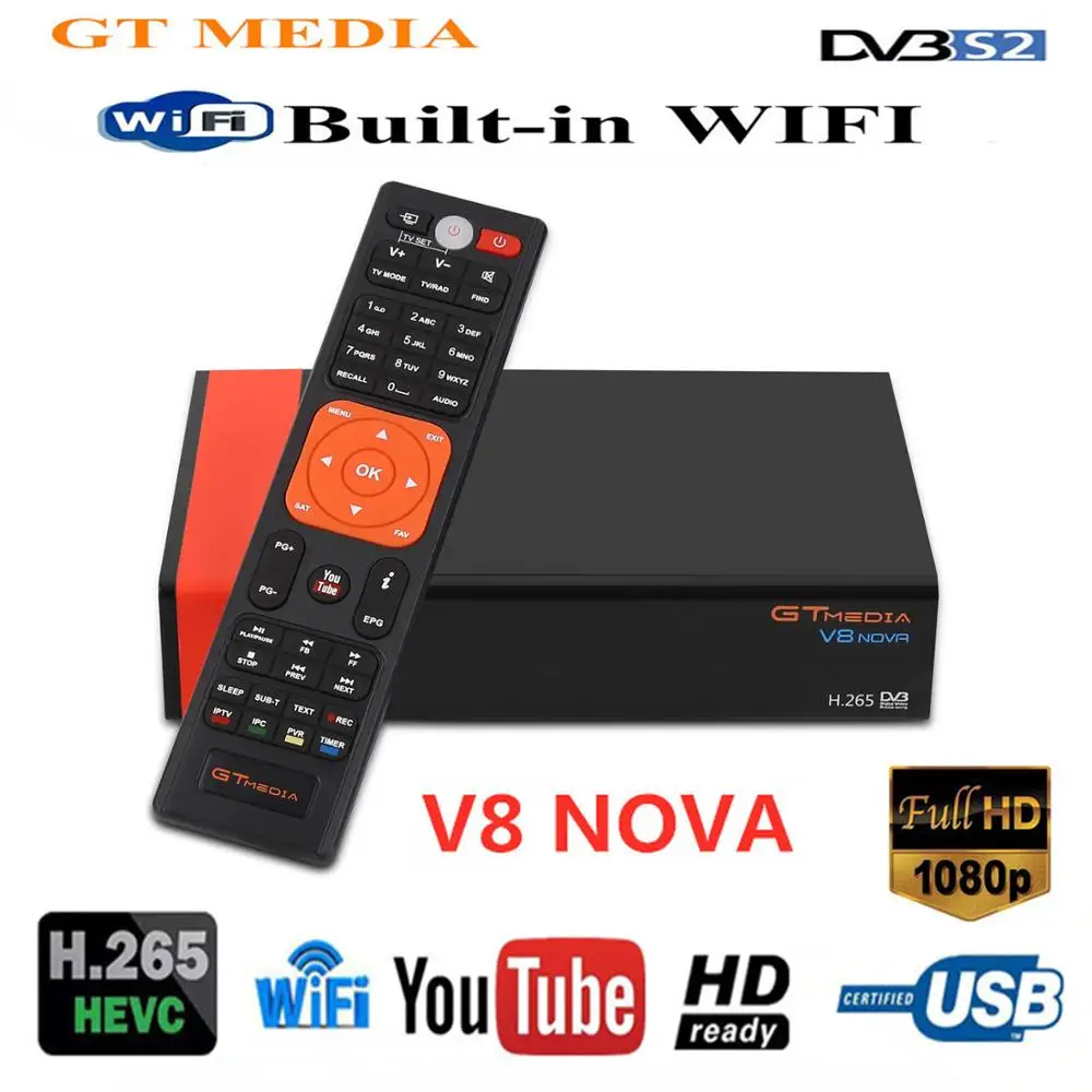 GTMedia V8 Nova Full HD DVB S2 спутниковый ресивер аналогичен тому же Freesat V9 Super Upgrade от
