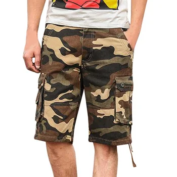 

Camouflage Cargo Shorts Mens Multi Pocket Summer Men's Baggy Shorts Military Shorts Zipper Cargo Shorts Trousers