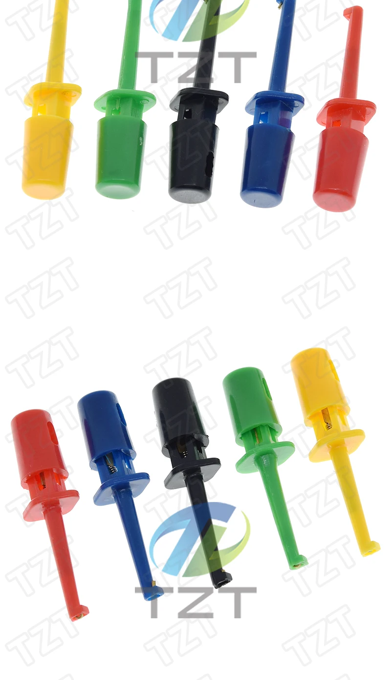 10/30Pcs Mini Einzel Test Haken Clip Test Sonde für Elektronische Prüfung IC Grabber Kleine Größe Runde Krokodil Clip haken Test Clip – Detail 6
