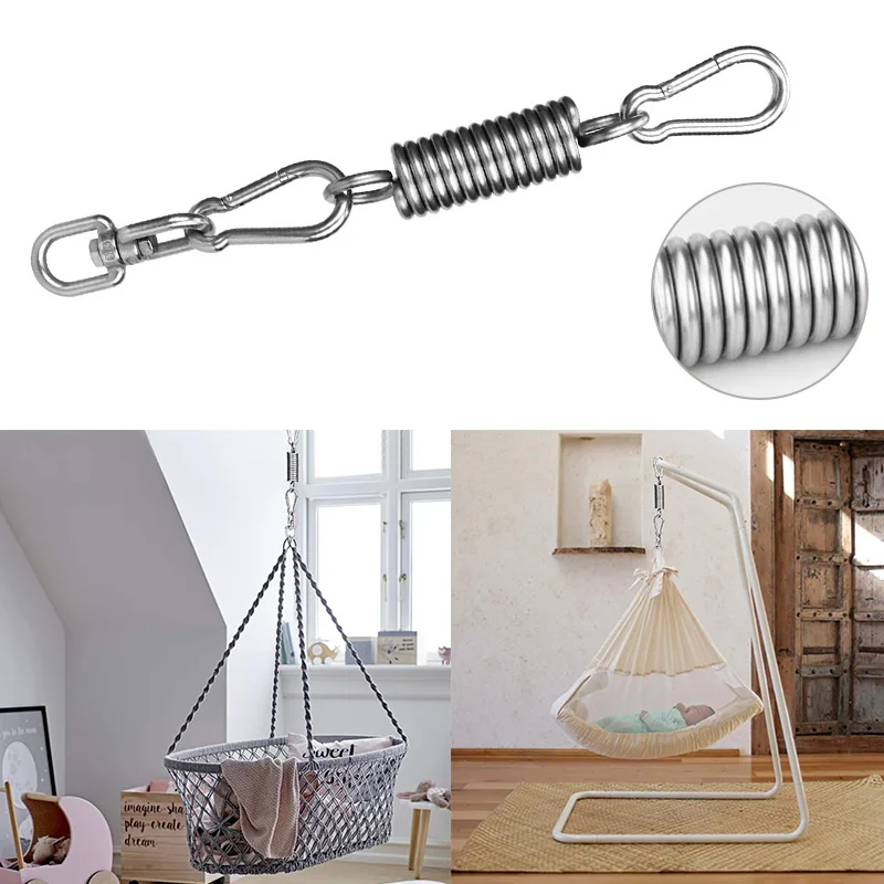 

Stainless Steel Ceiling Spring Hook 360 Rotating Swing Hook for Hammock Veranda Seat Chair BJStore