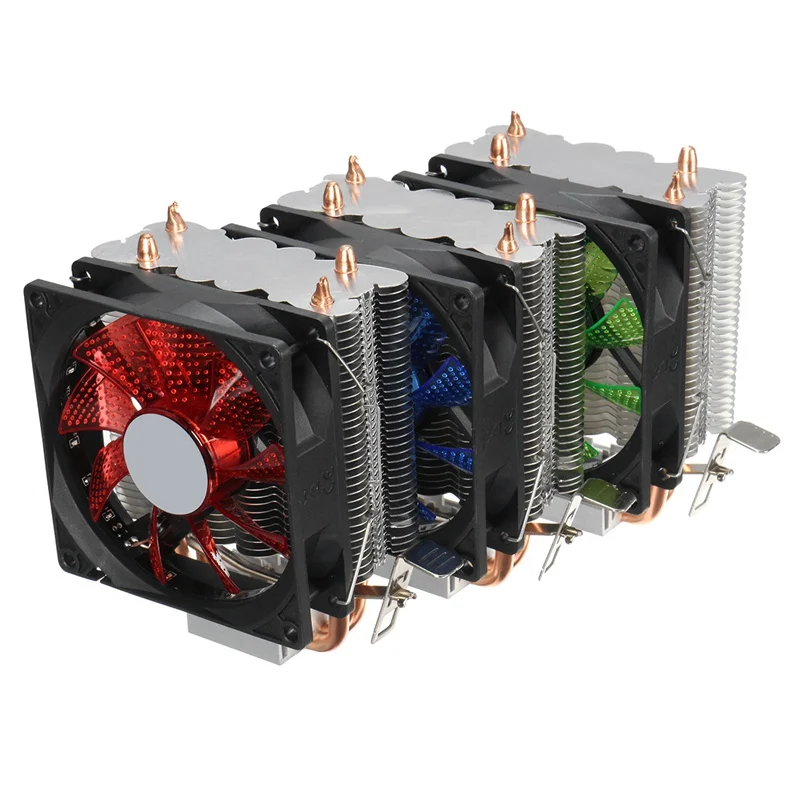 LEORY светодиодный вентилятор процессора; Радиатор 9 см для Intel LGA775/1155/1156/1150 AMD высокого качества кулер для компьютера вентилятор охлаждения для ЦП