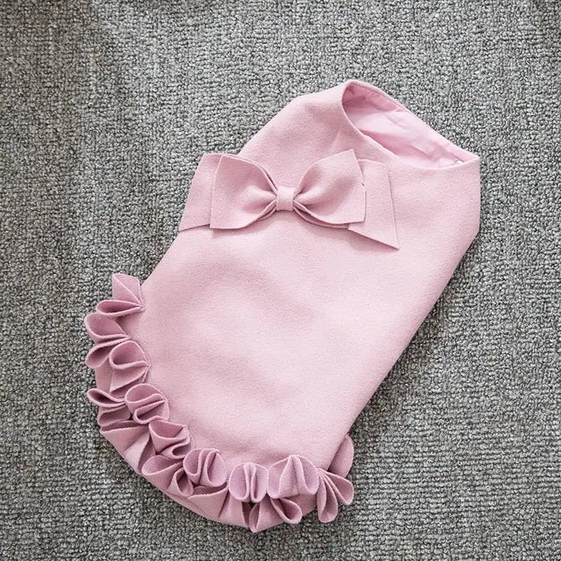Pink coat Модное пальто для собак Милая Одежда для собак мягкая одежда для домашних животных удобный свитер со щенком Чихуахуа Тедди Новогоднее платье товары для домашних животных - Цвет: Pink coat