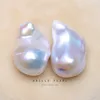 BaroqueOnly Natural BIG SIZE Freshwater Irregular Pair pearl beads Pearl stone High Quality For DIY earring Jewelry Making BZBF 6