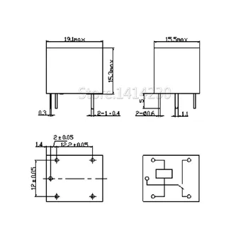 2 uds 5V relé de potencia cc SRD-05VDC-SL-C T73-5V SRD-5VDC-SL-C 5Pin Tipo PCB en stock 2